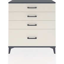 Arges Şifonyer 4 Çekmeceli 88x30x96 Antrasit-aytaşı Antrasit