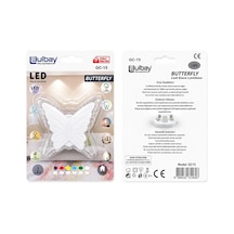 10 Adet Kelebek Led Gece Lambası Gc-15 5468 Çok Renkli