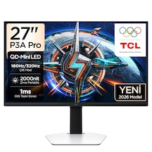 Tcl 27p3a Pro 27 İnç Qhd Mini Led Oyuncu Monitörü, 320 Hz, 1 Ms Gtg, Hdr1000, Freesync Premium
