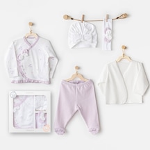AndyWawa Kız Bebek Hastane Çikişi 5 Pcs Newborn Set Magical Butterfly Ac25570 Beyaz