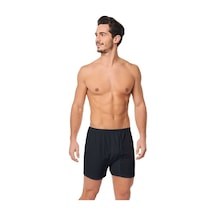 6'lı Yıldızı %100 Pamuklu Arjantin Paçalı Boxer Siyah
