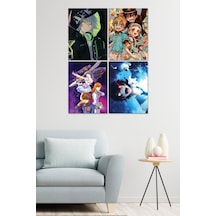 4 Parçalı Çerçeve Görünümlü Mdf Tablo Seti Dnu085 Çok Renkli - 713604932 Çok Renkli