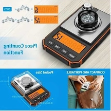 Fastbuy Challenger Turuncu Hassas Mini Terazi 0 001g Cımbızlı Lcd Laboratuvar Terazisi Turuncu