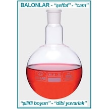İSOLAB 030.02.053 balon - cam - dibi yuvarlak - şilifli - 50 ml -