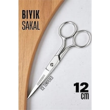 Ice Tempered 702 Bıyık Makası - Bıyık Sakal Düzeltme Makası Kuaför Makası 12 Cm