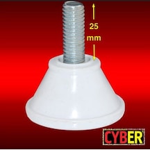 3-8''X30 Civatalı Plastik Baza Ayak Beyaz