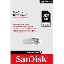 Sandisk Ultra Luxe SDCZ74-032G-G46 32GB USB 3.1 Flash Bellek