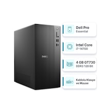 Dell Pro Essential BTO014 QVT1260 U 019 i7-14700 32 GB 1 TB SSD 4 GB GT730 W11P Masaüstü Bilgisayar