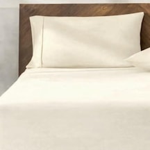 %100 Pamuk 2'li Yastık Kılıfı 50x70 Cm Krem Abanoz