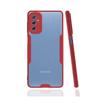 Newface - 762 - Samsung Galaxy M52 5g Kılıf Platin Silikon - Csmo-tex - - Kırmızı