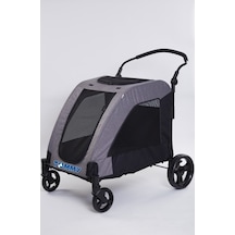 Tommy - 939 - Evcil Hayvan Arabası Gri 97 84 119cm - Dpmıx-hb - Max 60kg