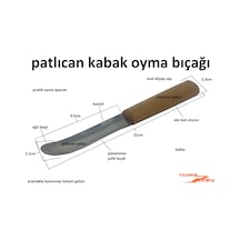 Patlıcan Oyma Bıçağı Kabak Oyma Aparatı Paslanmaz Ahşap Sap İç  Bo