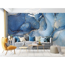 Mavi Pembe Mermer Desenli Duvar Kağıdı