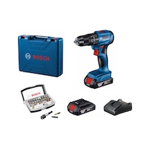 Bosch Gsb 185-lı 2 X 2.0ah Çift Akülü Darbeli Matkap + 32 Parça Bits Uç Seti
