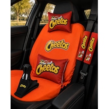 Cheetos Süper Set Dörtlü Servis Kılıfı + İkili Yastık Ve Kemer Kılıfı +vites Poları