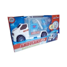 Oyuncak Çantalı Ambulans Arabası 10 Parça Eğitici Oyuncak Ambulans