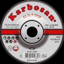 Karbosan Inox Taşlama Diski Bombeli 115 6,4