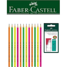 Faber-castell 12'li Candy Kurşun Kalem Ve Kutulu Kalemtıraş+silgi Seti Blister Karışık1
