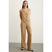 Never More Geniş Paça Pantolon Camel