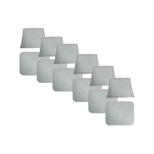 Knsz minder seti 6 lı zng&mğr&uslu beyaz kumaş tel bar sandalyesi oturma ve sırt minderi set