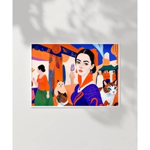 Çerçevesiz Poster Kedilerle Şehir Hikayesi