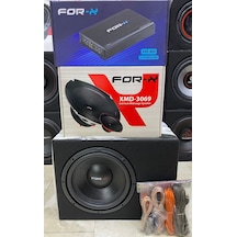 Forx 30cm Bass 4kanallı Forx Anfi Oval Midrange Forx Set Kablo