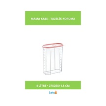 4 Litrelik Hava Geçirmez Kaliteli Plastik Mama Kabı