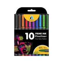 Adel Fineliner 10 Lu Ince Uçlu Kalem Prime Ink 10 Renk 1 Paket