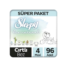 Sleepy Bio Natural Bebek Bezi 4 Numara Maxi Süper Paket 96 Adet 2'li