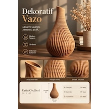 Dekoratif Vazo Kahverengi Kahverengi