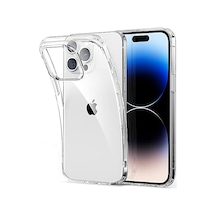 Happy 14 Pro Max Şeffaf Kılıf 14 Promax Şeffaf Silikon Kılıf, Transparent 14 Pro Max Kılıfı