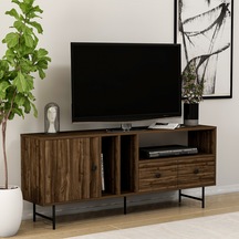 İnarch Dizayn T002 Kapaklı Çekmeceli Tv Sehpası Sandık Ceviz