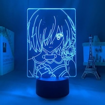 Goldenqian Anime Fate Hayranları Için 3d Nightlight Kaldı 16 Renk Dekor Illusion Uzaktan Kumandalı Led Lamba, Manga Fate Stay Şekil Noel Hediyesi Oyuncaklar Çocuklar / Erkekler 6qeıeq Siyah