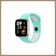 Bezos Redmi Watch 3 Spor Delikli Kordon - Turkuaz-beyaz 22