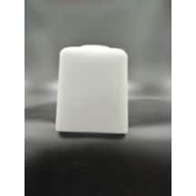 Kare Avize Camı.beyaz H:12.00cm-kenarlar:9.00cm,9.00cm E.14 Mat - Süt Beyaz