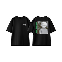 Thewert The Smiths 6 Tasarım Sırt Baskılı Pamuk Siyah Oversize T-shirt
