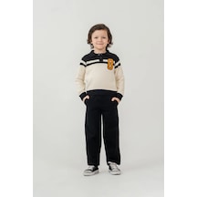Harby Kids Erkek Triko Üst Ve Pantolonlu İkili Takım 3-10 Yaş -148550 - Siyah Siyah