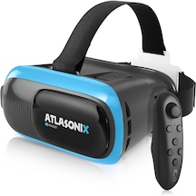 Atlasonix Telefon İçin VR 3D Gözlük Mavi