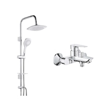 Grohe Baudge Banyo Bataryası 23605000 Ve Tema 53270 Pratik 5f Tepe Duş Seti Krom