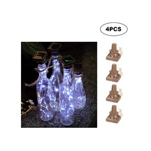 Soulader Güneş Enerjili Kare Şarap Şişesi Bahçe Aydınlatma Dekorasyon 1 Metre Bakır Renk Çok Renkli