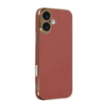 Newface Apple İphone 16 Kılıf Volet Silikon - Kırmızı
