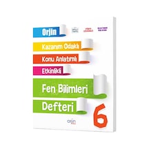 Orjin Okul 2024 6. Sınıf Fen Bilimleri Kazanım Odaklı Defteri