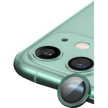 Newface Apple İphone 12 Mini Raze Metal Kamera Lens - Yeşil