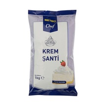 Metro Chef Krem Şanti 1 Kg - Profesyonel Yüksek Hacimli Toz Krem Şanti 2'li Ekonomik Paket - 2 Tarı
