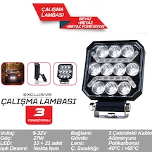 Off Road Çalışma Lambası 10 Led 3 Fonksiyonlu Beyaz 9-32 V 27w 3010582