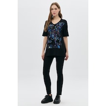 Daıdo Kadın T-shirt 20y311900838 Siyah