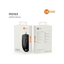 Ms103 Usb Kablolu 1000dpı 3 Tuşlu Pc, Mac, Dizüstü Bilgisayar İle Uyumlu Optik Mouse Siyah