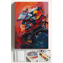 Sayılarla Boyama Seti Numaralı Tuval Fırça Boya Dahil Kasnaklı Set 40x50 Cm - F1 Moto