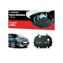 Peugeot 5008 Çelik Karter Muhafaza Koruma 2017 2018 2019 2020 2021 2022 2023