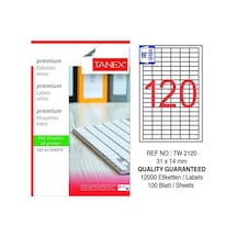 Tanex Tw-2120 31x14mm100 Lü Lazer Etiket 100